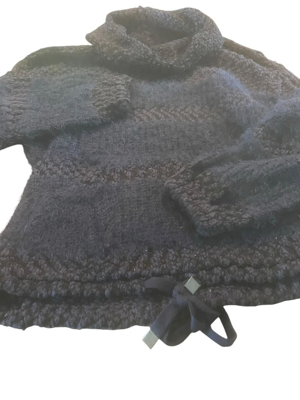 New Directions size Large Cozy Turtleneck Knit Sweater - Deep Navy like new